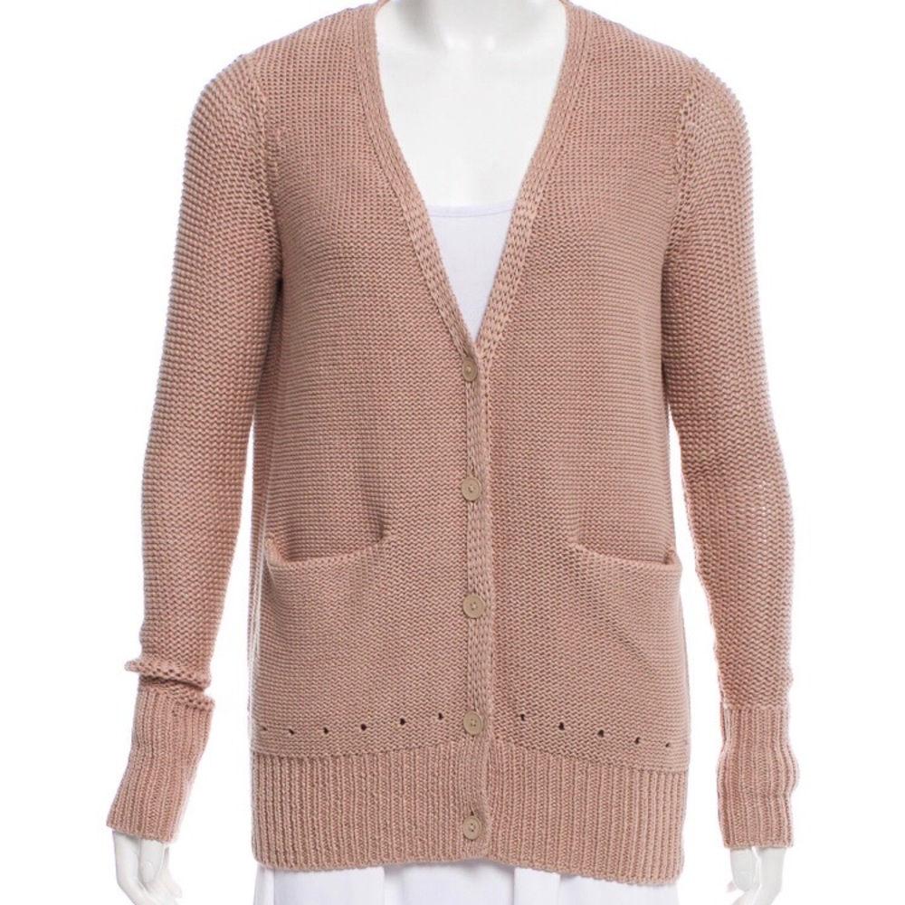 T by Alexander Wang Chunky Cotton Knit Cardigan